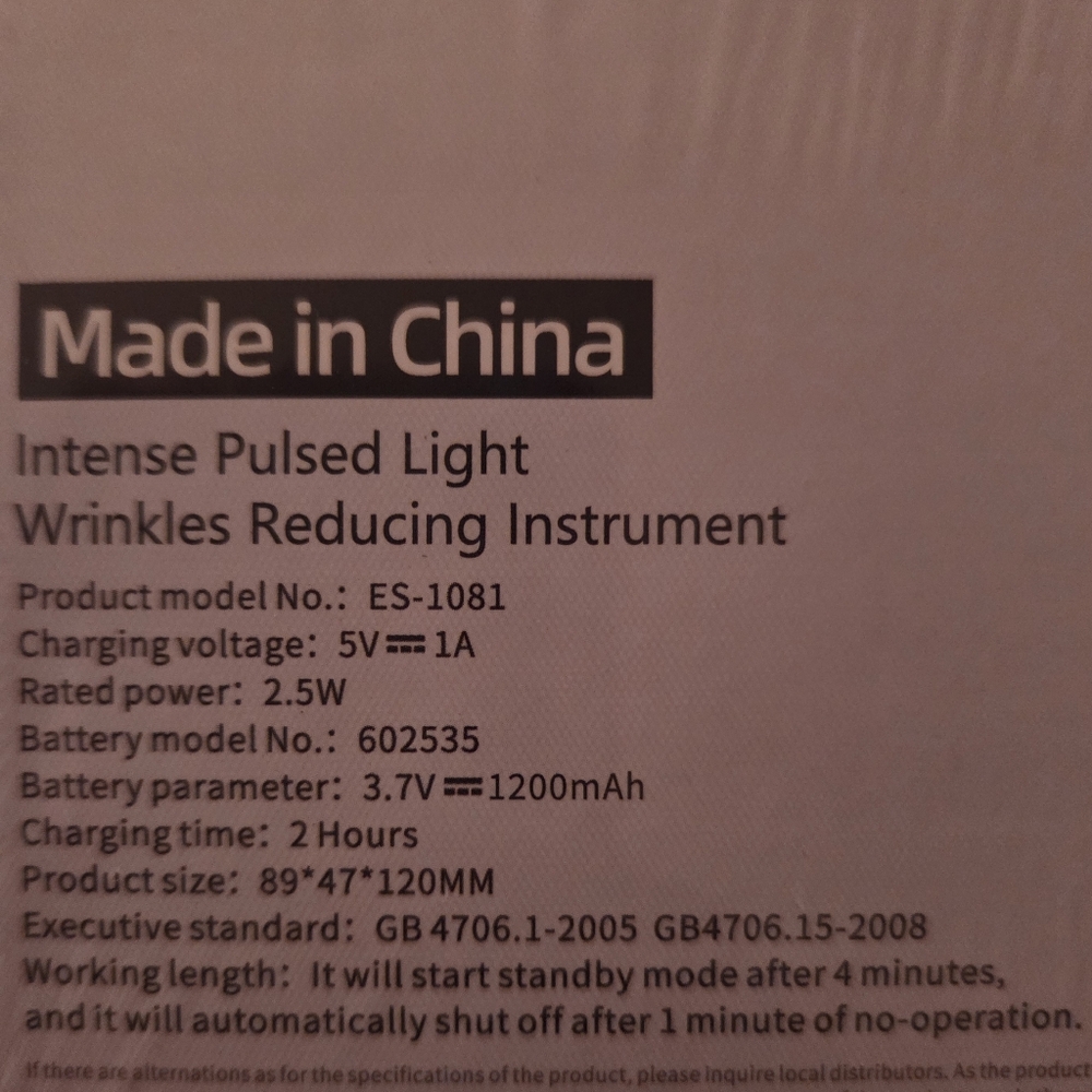 Intense Pulsed Light Wrinkle Reducing Instrument - Picture 4 of 6